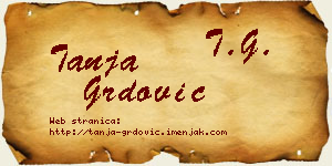 Tanja Grdović vizit kartica